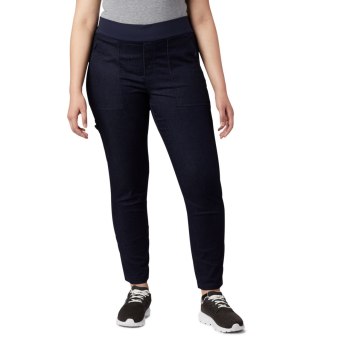 Columbia Ženske Hlače - Pinnacle Peak Hybrid Plus Size Tamnoplave | HJYU-41785